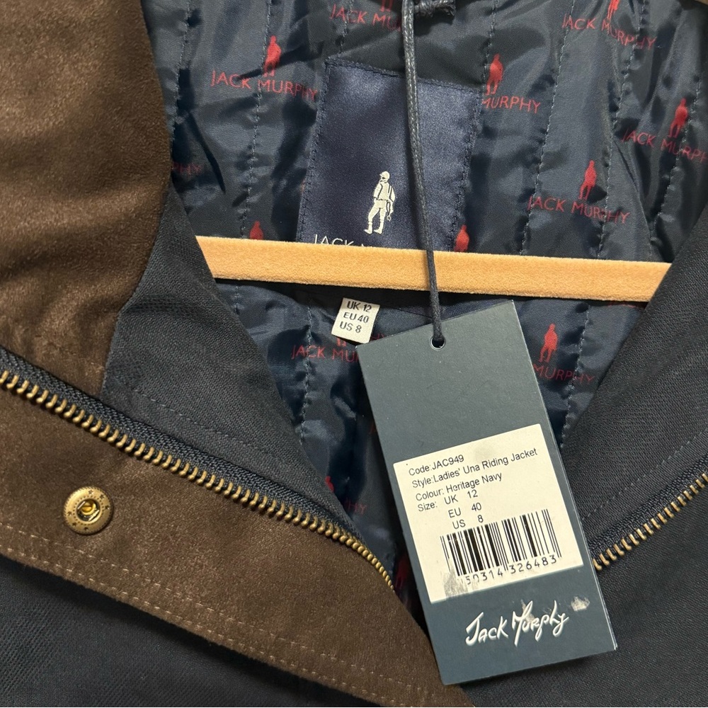 Jack Murphy Navy Blue Barbour Jacket - NWT - Picture 9 of 14